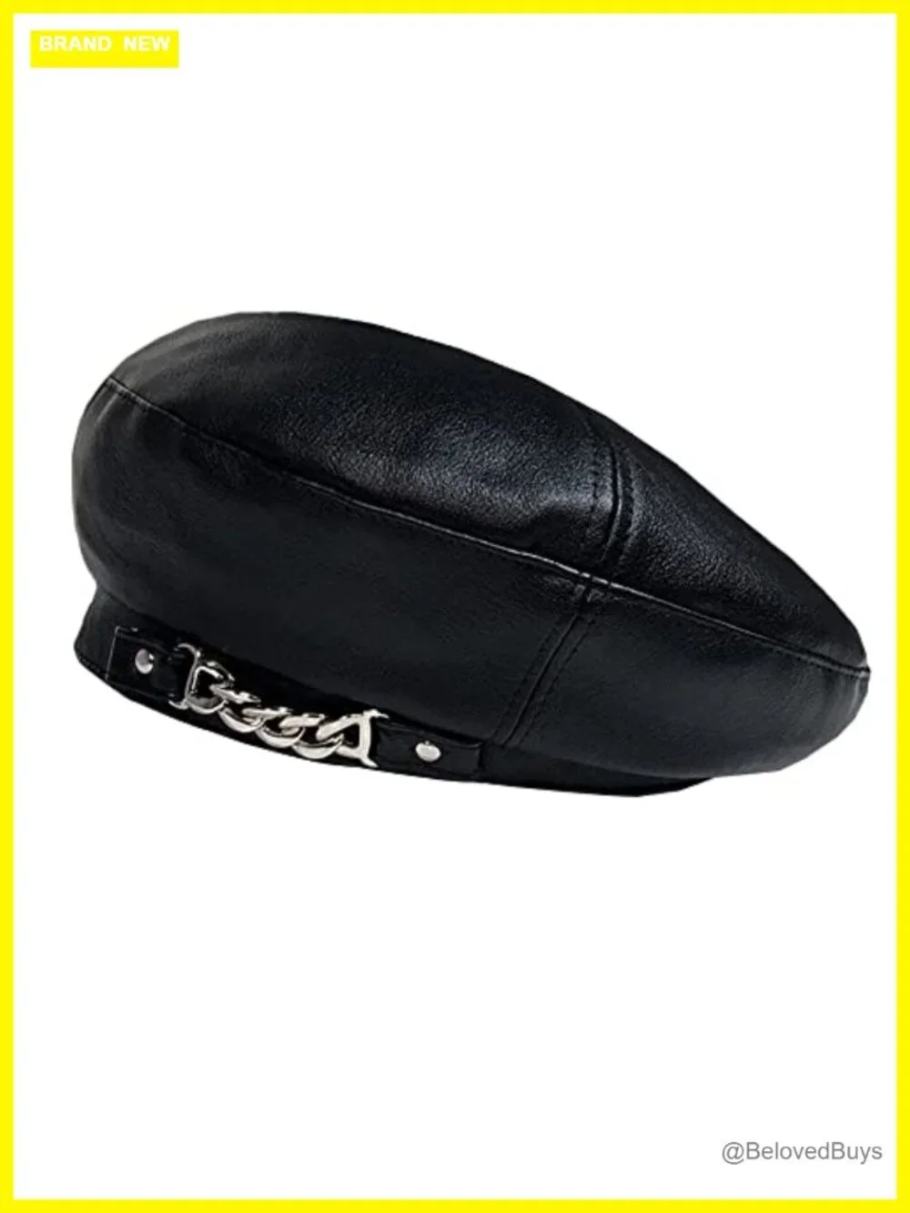 PU Leather French Artist Beret Hat